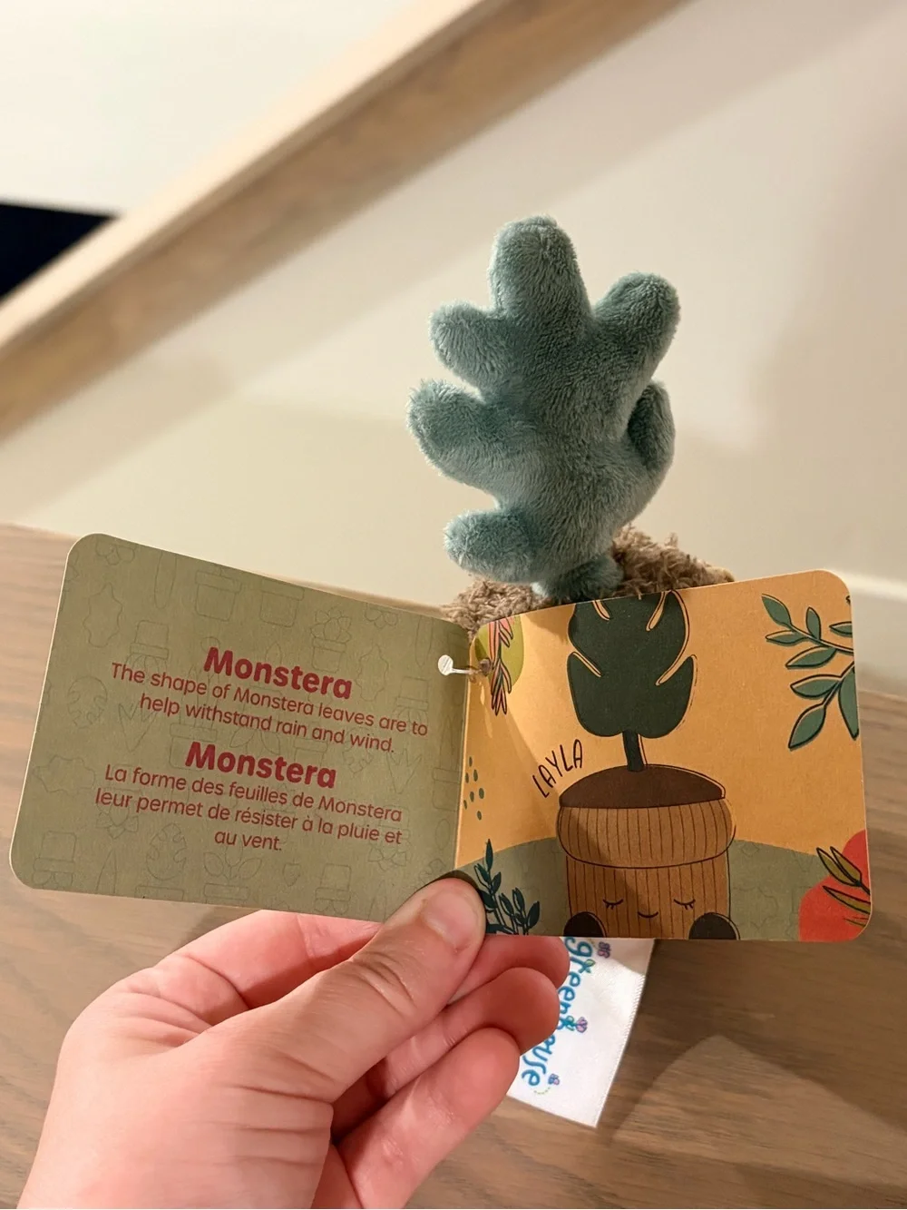 🌱 Greenhouse Russ Layla Monstera Plant mini Potted Plush Corduroy 6” BNWT